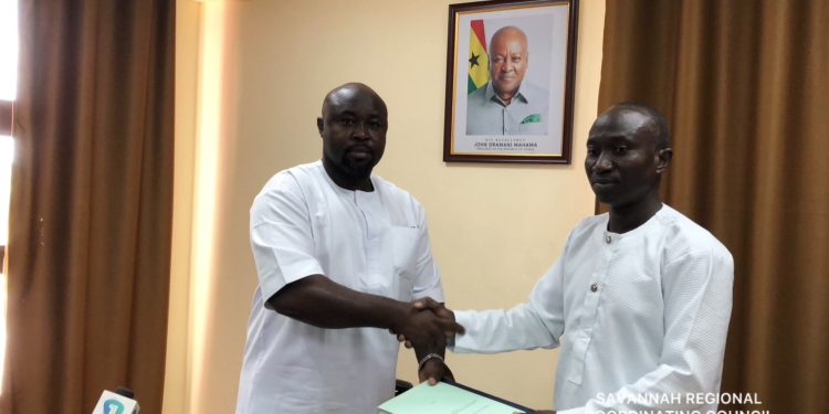 Savannah Regional Minister hands over to various MCEs & DCEs across Savannah Region